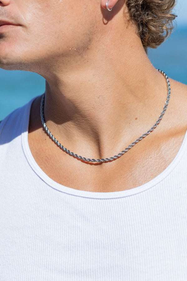 Stainless Steel Necklace - Unisex Men's Thick Stainless Steel Rope Chain - Kaikane - ke aloha jewelry