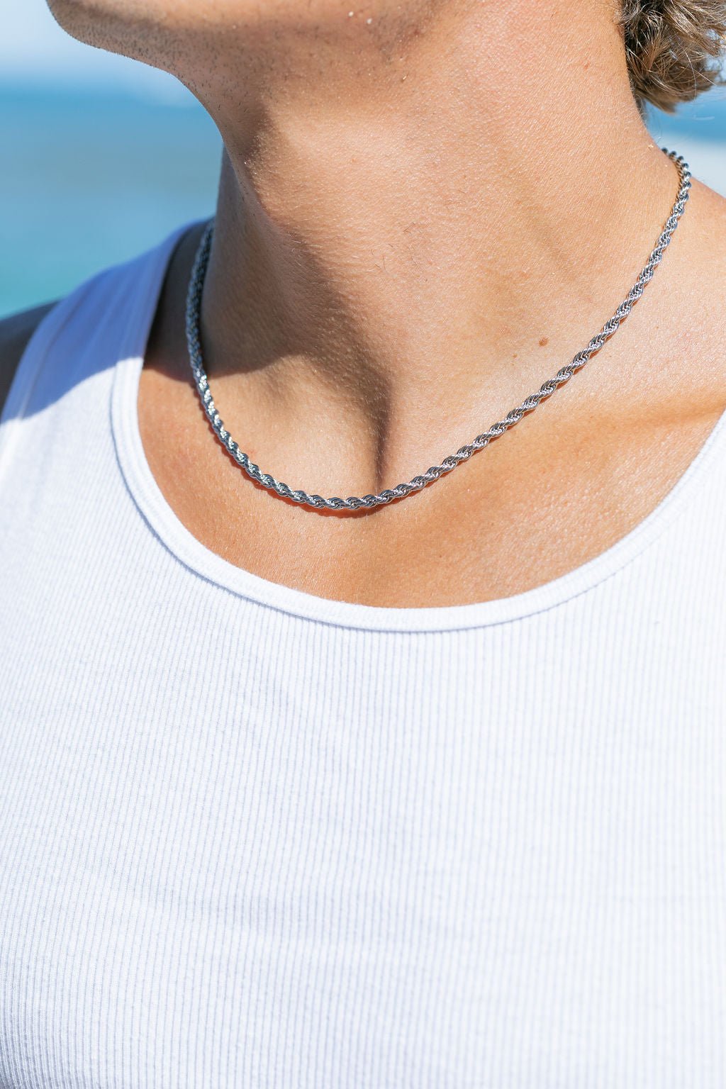 Stainless Steel Necklace - Unisex Men's Thick Stainless Steel Rope Chain - Kaikane - ke aloha jewelry