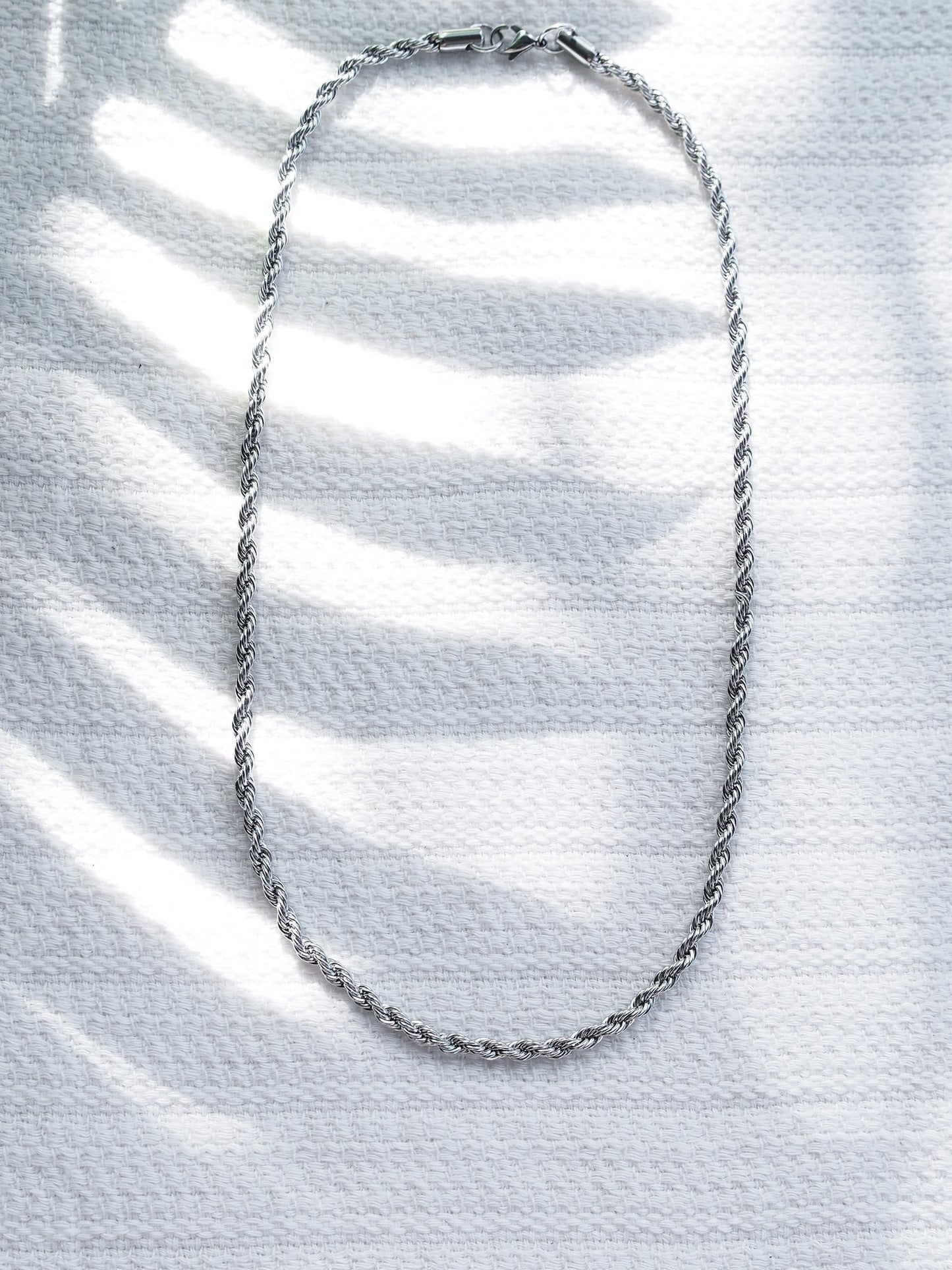 Stainless Steel Necklace - Unisex Men's Thick Stainless Steel Rope Chain - Kaikane - ke aloha jewelry
