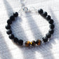 Bracelets - Unisex Men's Tigers Eye Lava Bracelet - Ekewaka - ke aloha jewelry