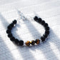 Bracelets - Unisex Men's Tigers Eye Lava Bracelet - Ekewaka - ke aloha jewelry