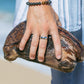 Bracelets - Unisex Men's Tigers Eye Lava Bracelet - Ekewaka - ke aloha jewelry