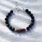 Bracelets - Unisex Men's Tigers Eye Lava Bracelet - Ekewaka - ke aloha jewelry