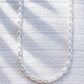Necklace - Unisex Men's White Pearl Necklace - Makoa - ke aloha jewelry
