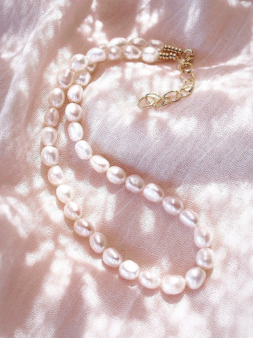 - White Pearl Choker Necklace - Ala - ke aloha jewelry