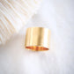 Wide Vermeil Gold Cigar Band Ring - Kahekili