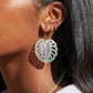Earrings - X-Large Shell Monstera Earrings - Kaliko - ke aloha jewelry
